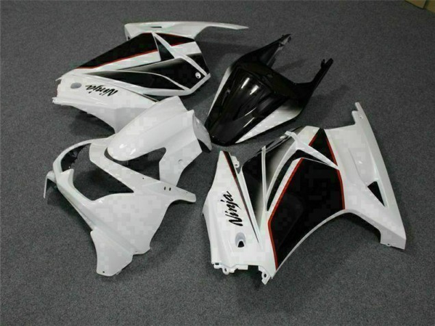 Bianco Nero Ninja Kits Carene Moto & Plastica Moto Kawasaki EX250 2008-2012