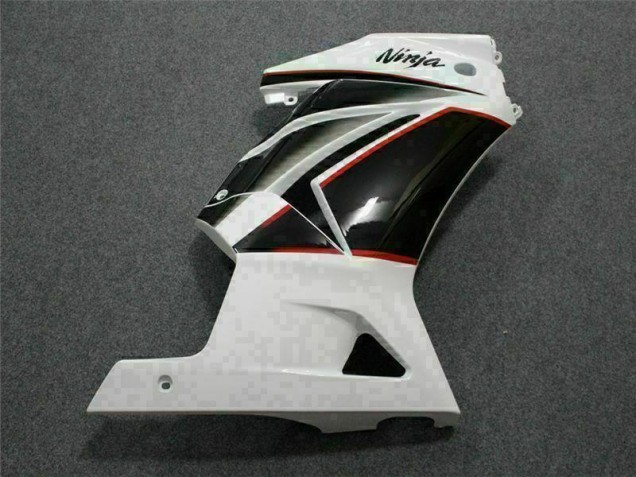 Bianco Nero Ninja Kits Carene Moto & Plastica Moto Kawasaki EX250 2008-2012