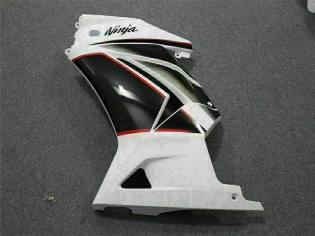Bianco Nero Ninja Kits Carene Moto & Plastica Moto Kawasaki EX250 2008-2012
