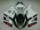 Bianco Nero Plastica Moto Suzuki GSXR 1000 K3 2003-2004