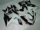 Bianco Nero Plastica Moto Suzuki GSXR 1000 K9 2009-2016 Bianco Nero Plastica Moto Suzuki GSXR 1000 K9 2009-2016