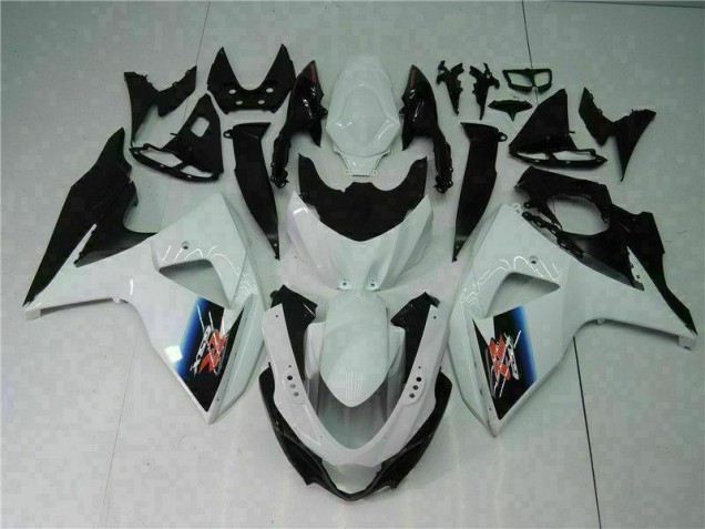 Bianco Nero Plastica Moto Suzuki GSXR 1000 K9 2009-2016 Bianco Nero Plastica Moto Suzuki GSXR 1000 K9 2009-2016