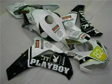 Bianco Nero Playboy ABS Kit Carenatura Moto Honda CBR 1000 RR 2008-2011