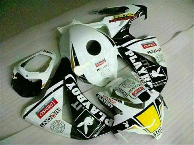 Bianco Nero Playboy ABS Moto Plastica & Moto Carena Honda CBR 1000 RR 2008-2011 Bianco Nero Playboy ABS Moto Plastica & Moto Carena Honda CBR 1000 RR 2008-2011