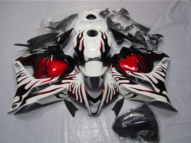 Bianco Nero Rosso Fiamma Carene Moto Honda CBR 600 RR 2009-2012