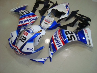 Bianco Nero Sterilgarda Carene Moto Yamaha R1 2009-2011