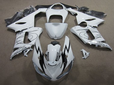 Bianco Ninja 636 Carene Moto Kawasaki ZX6R 2005-2006