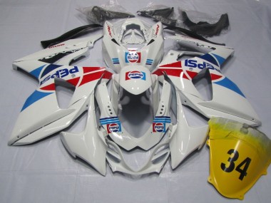Bianco Pepsi 34 Carene Moto Suzuki GSXR 1000 K9 2009-2016