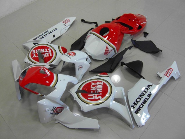 Bianco Perla Lucky Strike Carene Moto Honda CBR 600 RR 2005-2006 Bianco Perla Lucky Strike Carene Moto Honda CBR 600 RR 2005-2006