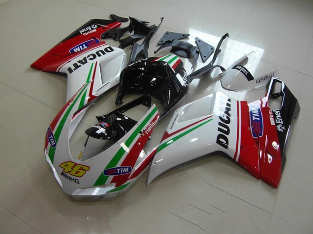 Bianco Rosso 46 Carene Moto Ducati 1098 2007-2014 Bianco Rosso 46 Carene Moto Ducati 1098 2007-2014