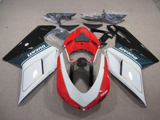 Bianco Rosso Carene Moto Ducati 1098 848 2007-2014 Bianco Rosso Carene Moto Ducati 1098 848 2007-2014