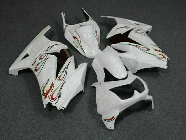 Bianco Rosso Carene Moto Kawasaki EX250 2008-2012