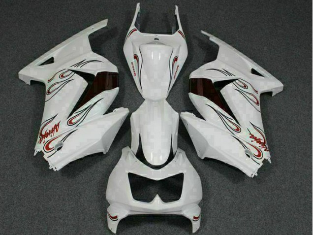 Bianco Rosso Carene Moto Kawasaki EX250 2008-2012