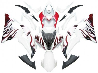 Bianco Rosso Fiamma R6 Carene Moto Yamaha R6 2008-2016