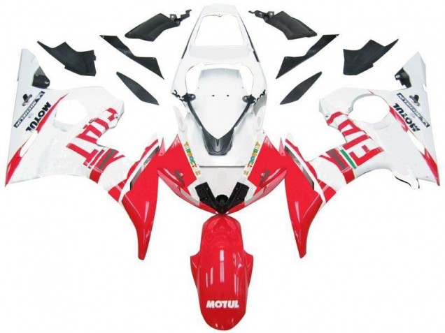 Bianco Rosso Fiat Carene Moto Yamaha R6 2003-2005 Bianco Rosso Fiat Carene Moto Yamaha R6 2003-2005