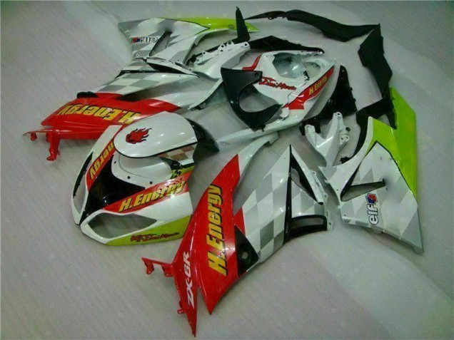 Bianco Rosso H. Energy Carene Moto Kawasaki ZX6R 2009-2012 Bianco Rosso H. Energy Carene Moto Kawasaki ZX6R 2009-2012
