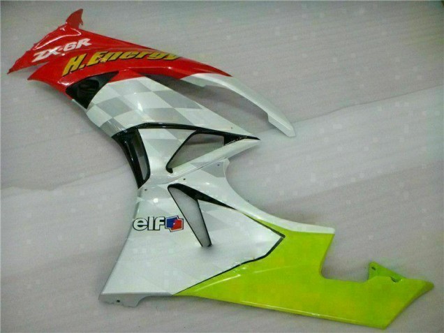 Bianco Rosso H. Energy Carene Moto Kawasaki ZX6R 2009-2012 Bianco Rosso H. Energy Carene Moto Kawasaki ZX6R 2009-2012