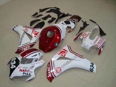 Bianco Rosso HARC Pro PIAA 634 Kits Carenatura Moto Completa Honda CBR 1000 RR 2008-2011