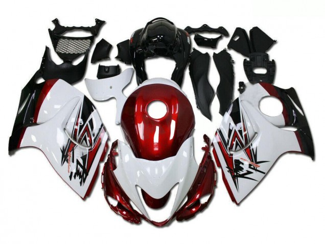 Bianco Rosso Kit Carene Suzuki GSXR 1300 Hayabusa 2008-2019 Bianco Rosso Kit Carene Suzuki GSXR 1300 Hayabusa 2008-2019