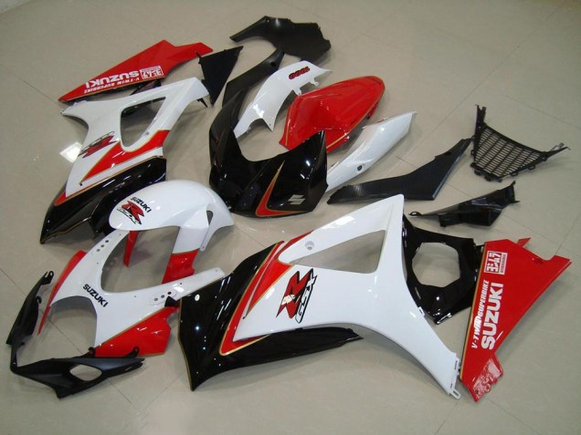 Bianco Rosso Nero Carene Moto Suzuki GSXR 1000 K7 2007-2008 Bianco Rosso Nero Carene Moto Suzuki GSXR 1000 K7 2007-2008