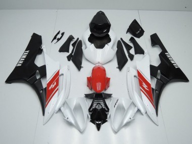 Bianco Rosso & Nero Opaco Carene Moto Yamaha R6 2006-2007