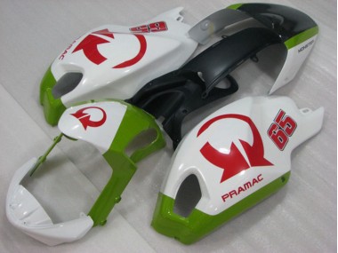 Bianco Rosso PRAMAC 65 Carene Moto Ducati Monster 696 2008-2012