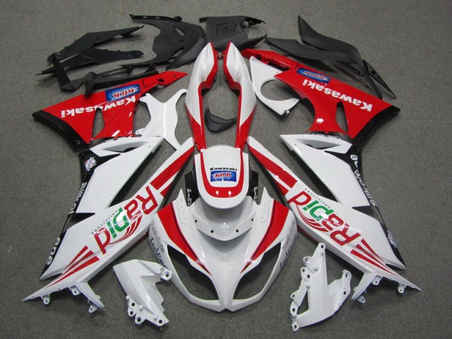 Bianco Rosso Rapid Carene Moto Kawasaki ZX6R 2009-2012 Bianco Rosso Rapid Carene Moto Kawasaki ZX6R 2009-2012