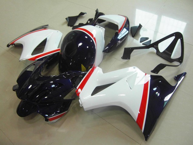 Bianco Scuro Blu Carene Moto Honda VFR 800 2002-2013 Bianco Scuro Blu Carene Moto Honda VFR 800 2002-2013