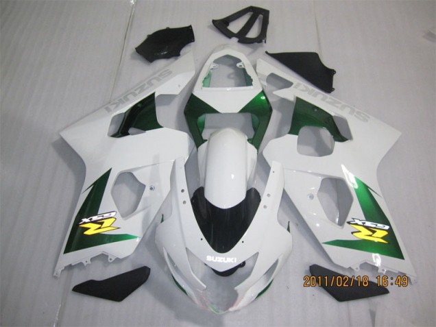 Bianco Verde Carene Moto Suzuki GSXR 600 K4 2004-2005 Bianco Verde Carene Moto Suzuki GSXR 600 K4 2004-2005