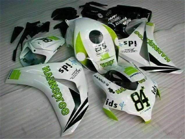 Bianco Verde Hannspree 84 Carene Moto Honda CBR 1000 RR 2008-2011 Bianco Verde Hannspree 84 Carene Moto Honda CBR 1000 RR 2008-2011