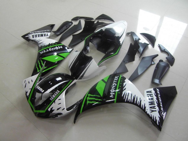 Bianco Verde Monster Carene Moto Yamaha R1 2009-2011 Bianco Verde Monster Carene Moto Yamaha R1 2009-2011
