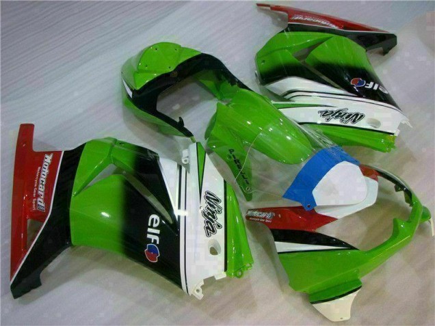 Bianco Verde Nero Ninja Carene Moto Kawasaki EX250 2008-2012