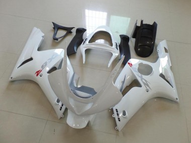 Bianco con Argento Decalcomanie Carene Moto Kawasaki ZX6R 2003-2004