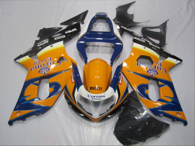 Blu Arancia Corona Extra Carene Moto Suzuki GSXR 600 K1 K2 K3 2001-2003 Blu Arancia Corona Extra Carene Moto Suzuki GSXR 600 K1 K2 K3 2001-2003