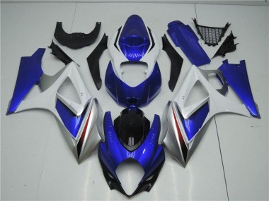 Blu Bianco ABS Kits Carenatura Moto Suzuki GSXR 1000 K7 2007-2008