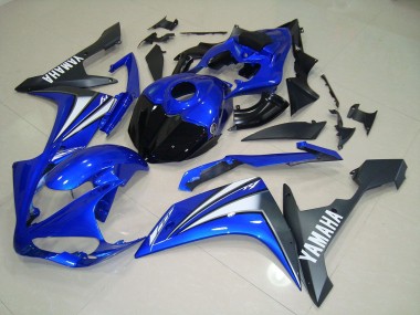Blu Bianco ABS Moto Plastica & Carene Yamaha R1 2007-2008