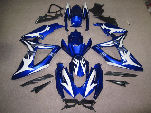 Blu Bianco Carene Moto Suzuki GSXR 600 K8 2008-2010 Blu Bianco Carene Moto Suzuki GSXR 600 K8 2008-2010