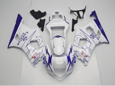 Blu Bianco Corona Carene Moto Suzuki GSXR 1000 K3 2003-2004