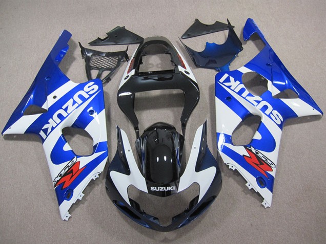 Blu Bianco Decal Kit Carene Moto Completa Suzuki GSXR 1000 K1 2000-2002 Blu Bianco Decal Kit Carene Moto Completa Suzuki GSXR 1000 K1 2000-2002