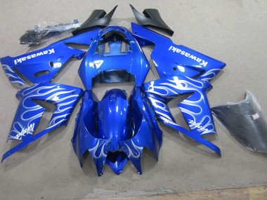 Blu Bianco Fiamma Kits Carene Moto & Plastica Moto Kawasaki ZX10R 2003-2005