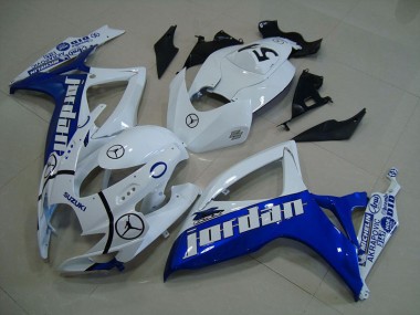 Blu Bianco Jordan Carene Moto Suzuki GSXR 750 K6 2006-2007
