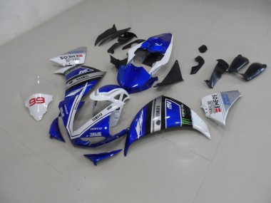 Blu Bianco Kit Carenatura Moto Yamaha R1 2009-2011