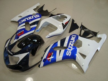 Blu Bianco Kit Carene Moto Suzuki GSXR 750 K1 K2 K3 2001-2003