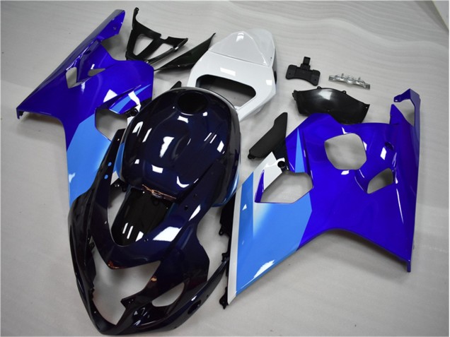 Blu Bianco Kit Completo Carenatura Moto ABS Suzuki GSXR 600 / 750 K4 2004-2005 Blu Bianco Kit Completo Carenatura Moto ABS Suzuki GSXR 600 / 750 K4 2004-2005