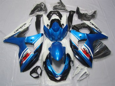 Blu Bianco Kits Carene Moto Suzuki GSXR 1000 K9 2009-2016