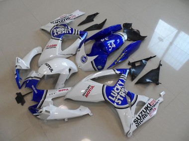 Blu Bianco Lucky Strike Motul 34 Carene Moto Suzuki GSXR 750 K6 2006-2007