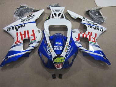 Blu Bianco Motul Fiat 46 Carene Moto Yamaha R1 1998-1999