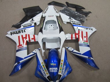 Blu Bianco Motul Fiat ABS Kit Carenatura Moto Yamaha R1 2004-2006