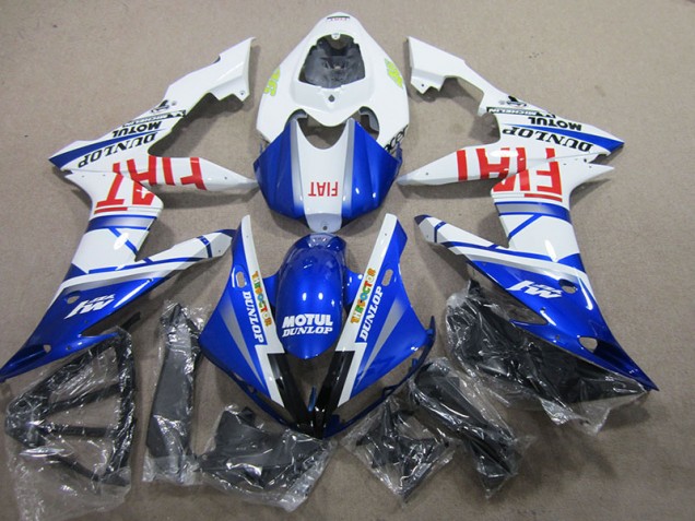 Blu Bianco Motul Fiat Kit Carenatura Motocicletta Completo ABS Yamaha R1 2004-2006 Blu Bianco Motul Fiat Kit Carenatura Motocicletta Completo ABS Yamaha R1 2004-2006