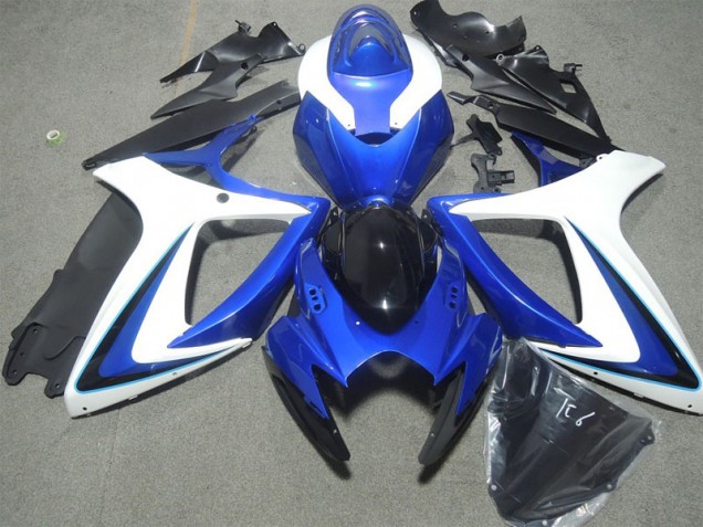 Blu Bianco Nero Carene Moto Suzuki GSXR 600 K6 2006-2007 Blu Bianco Nero Carene Moto Suzuki GSXR 600 K6 2006-2007